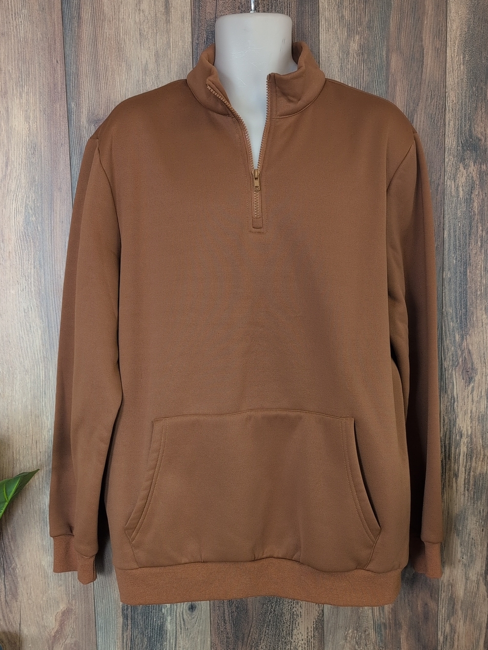 Coofandy Men's XL Pullover Sweatshirt Brown Kangaroo Pocket                655A